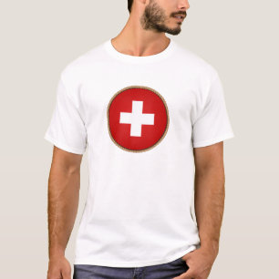 Koel de vlag van Zwitserland T-shirt