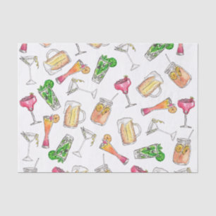 Koel de Waterverf van de Zomer Gemengde Drinken Pa Tissuepapier