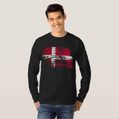Koel Deens vlagontwerp T-shirt (Voorkant volledig)