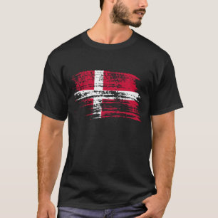 Koel Deens vlagontwerp T-shirt