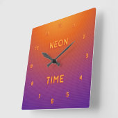 Koel die Simulated Neon kijkt genummerd Vierkante Klok (Hoek)