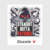 Koel direct uit geduld sticker (Vel)