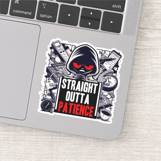 Koel direct uit geduld sticker (Detail)