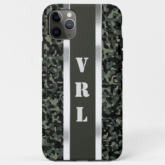 Koel donkergroen camouflage iPhone 11 Pro Max hoes (Achterkant)
