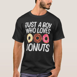 Koel donut art voor Kinder jongens chocolade met s T-shirt