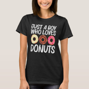 Koel donut art voor Kinder jongens chocolade met s T-shirt