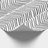 Koel Doodle Handmade Herringbone Boho Minimal Cadeaupapier (Hoek)