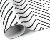 Koel Doodle Handmade Herringbone Boho Minimal Cadeaupapier (Rol Hoek)