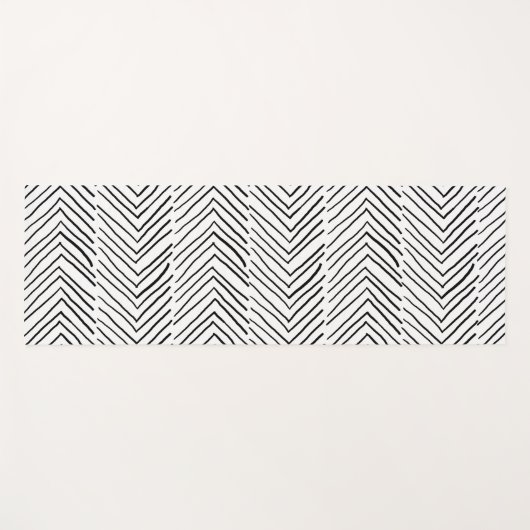 Koel Doodle Handmade Herringbone Boho Minimal Yogamat (Voorkant (horizontaal))