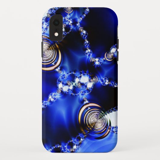 Koel een blauw patroon met wat bling! Case-Mate iPhone case (Achterkant)