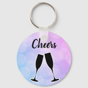 Koel een geweldig Trendy-Paars met jouw naam Sleutelhanger