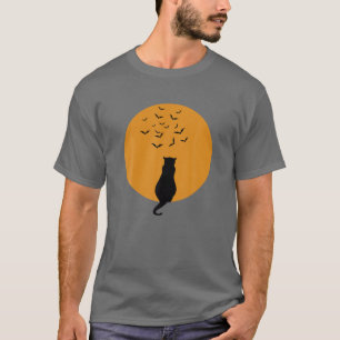 Koel een grafische ontwerpkat die de muis bekijkt t-shirt