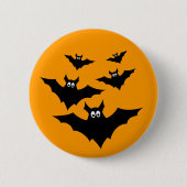 Koel een leuke halloween vleermuts knop ronde button 5,7 cm (Voorkant)