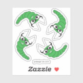 Koel een nerdy caterler met een bril sticker (Vel)