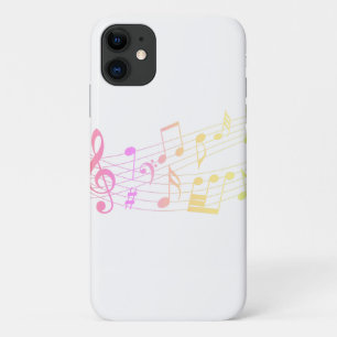 Koel Eenvoudige witte, magische regenboog Muziekno iPhone 11 Hoesje