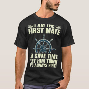 Koel eerste stuurman voor mannen Kinder schipper T-shirt