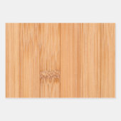 Koel elegant lichtbruin bamboehout inpakpapier vel (Voorkant 2)