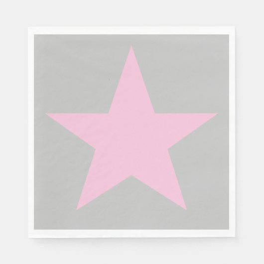  Koel en Funky Roze en Gray Star Servet (Voorkant)