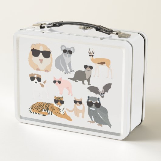 Koel- en funny-dieren die een zonnebril dragen (Achterkant)