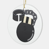 Koel en ketting keramisch ornament (Links)