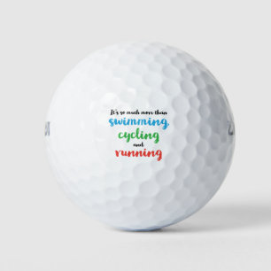 Koel- en origineel Triathlon-ontwerp voor triatlet Golfballen