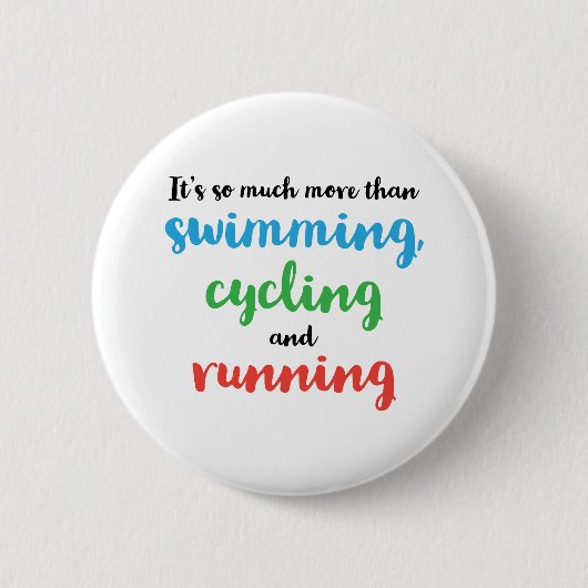 Koel- en origineel Triathlon-ontwerp voor triatlet Ronde Button 5,7 Cm (Voorkant)