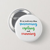 Koel- en origineel Triathlon-ontwerp voor triatlet Ronde Button 5,7 Cm (Voorkant /achterkant)
