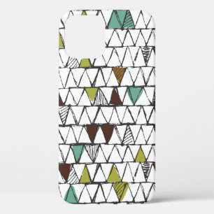 Koel en trendy naadloos patroon van met de hand ge iPhone 12 hoesje