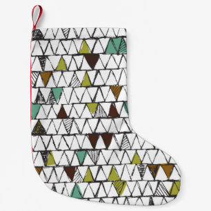 Koel en trendy naadloos patroon van met de hand ge kleine kerstsok
