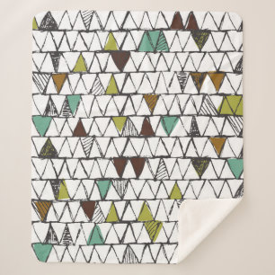 Koel en trendy naadloos patroon van met de hand ge sherpa deken