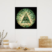 Koel en uniek Camouflage Illuminati Poster (Keuken)