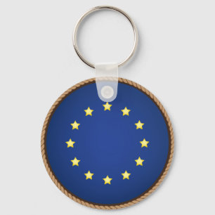 Koel Europees Unie Vlag Zegel Sleutelhanger