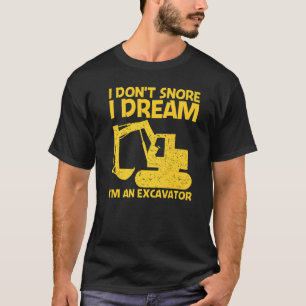 Koel-excavator voor mannen - zware apparatuur oper t-shirt