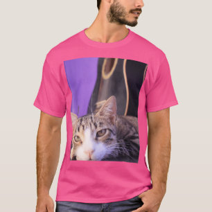 Koel fotokat met gitaar voor katten-gitaarfotograa t-shirt
