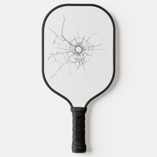 Koel gebroken glas met gat pickleball paddle (Voorkant)