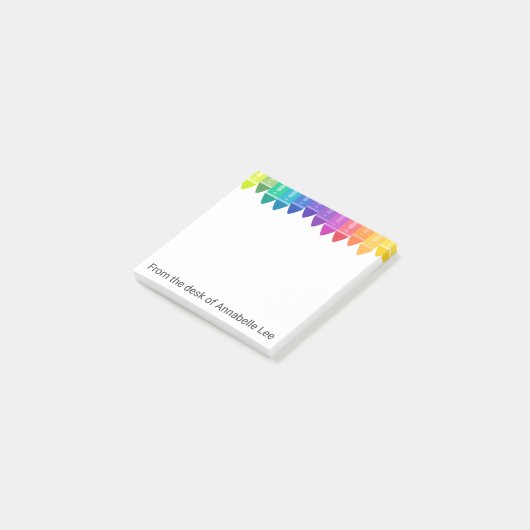 Koel gekleurde krayons post-it® notes (Schuin)
