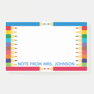 Koel gekleurde potloodhouder post-it® notes