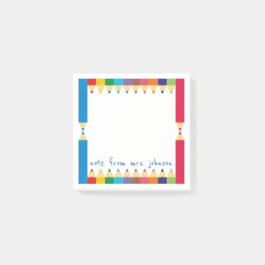 Koel gekleurde potloodhouder post-it® notes (Voorkant)