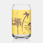 Koel  gele tropische ketting blikvorm glas (Rechts)