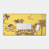 Koel gele tropische ketting bureaumat (Keyboard & Muis)