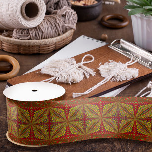 Koel Geometric Red & Yellow  Tribal Ethnic Lint