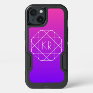 Koel Geometrisch Monogram   Magenta Paars Violet