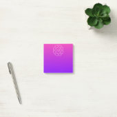 Koel Geometrisch Monogram | Magenta Paars Violet Post-it® Notes (Kantoor)