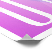 Koel geometrisch roze & paars | Koppels Initialen Poster (Hoek)