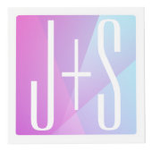 Koel Geometrische roze en Paars | Initialen voor p Kubus (Rechts)