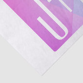 Koel Geometrische roze en Paars | Initialen voor p Tissuepapier (Detail)