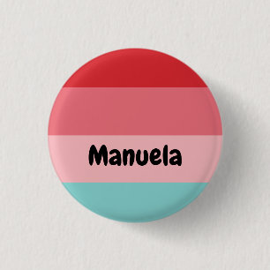 Koel gestript ronde button 3,2 cm