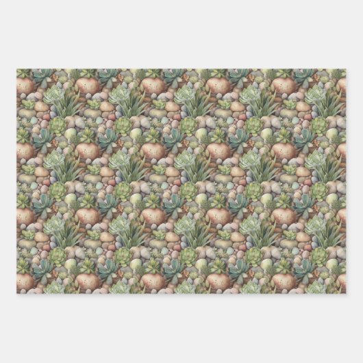 Koel getild cactus patroonpartement Verpakken Inpakpapier Vel (Voorkant)