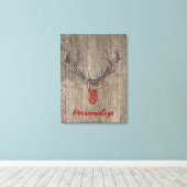 Koel geweldige, grappige hertenschets canvas afdruk (Insitu (Houten vloer))