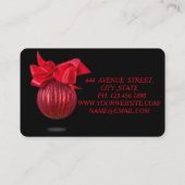 Koel Geweldige kerstrode decorroe Visitekaartje (Achterkant)